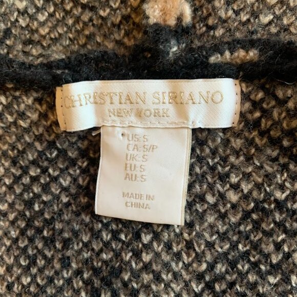 Christian Siriano New York Leopard Print Open Front Hooded Cardigan -  Size S - Picture 6 of 10